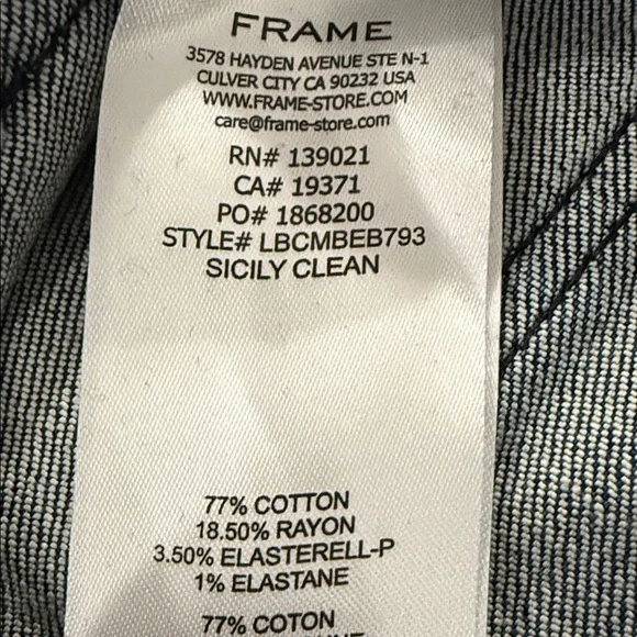 Frame Le Crop Mini Crop Mini Boot Denim Jeans - Picture 12 of 12